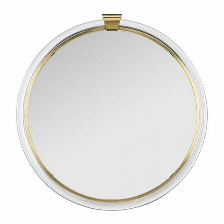 SAFAVIEH 26 x 1.2 x 26 in. Donzel Mirror, Brass & Clear SFV2523A